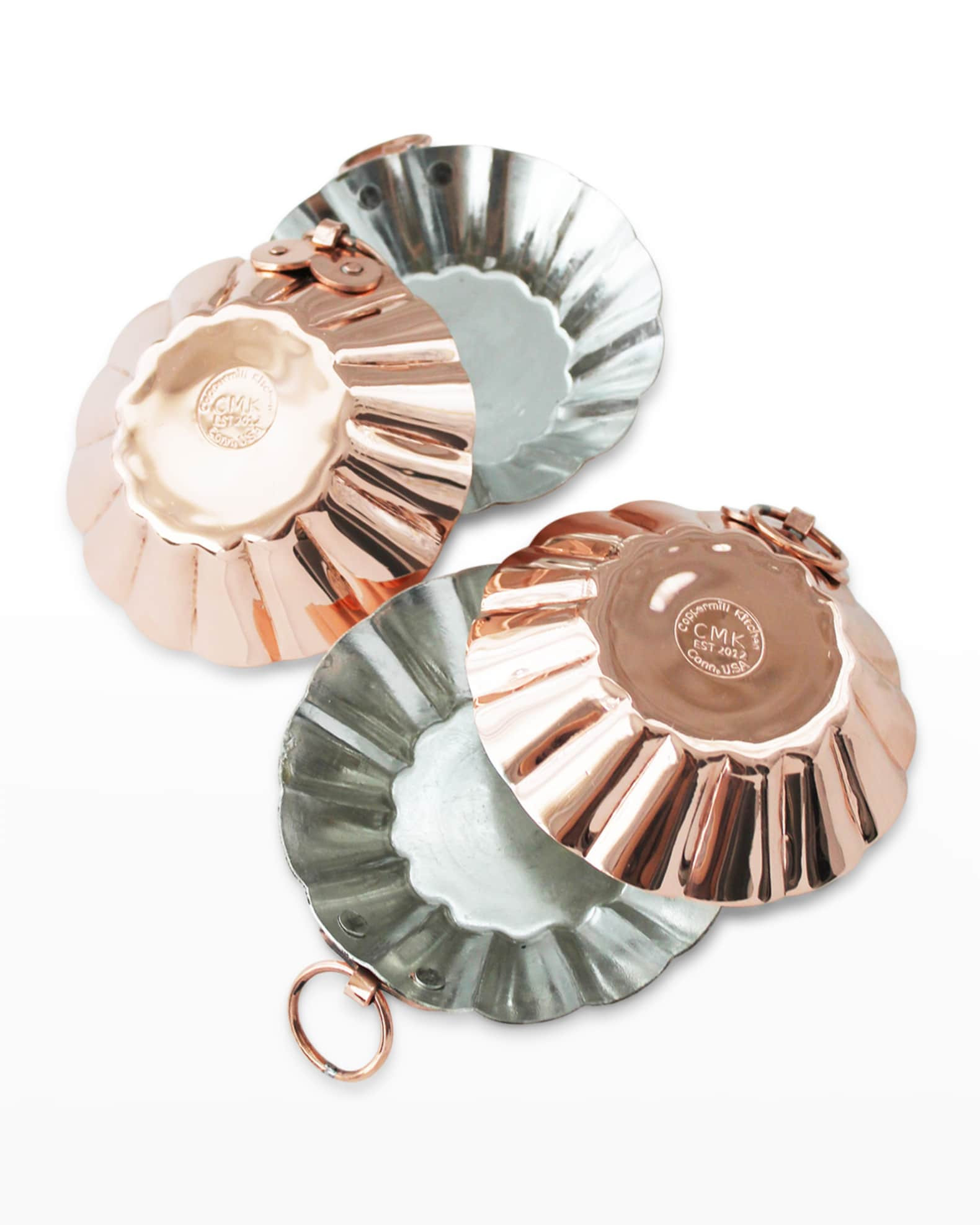 Coppermill Kitchen Vintaged Copper Tartlets, Set of 4 | Neiman Marcus