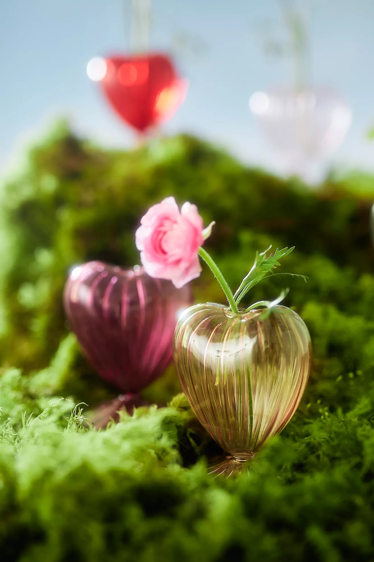Glass Heart Bud Vase | Anthropologie (US)