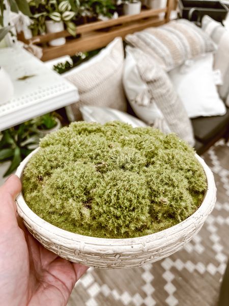 Spring moss bowl— perfect for indoor or outdoor covered patio home decor.

#LTKFind #LTKSeasonal #LTKhome