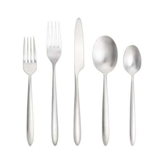 Brushed Stainless Steel Flatware Sets | West Elm (US)