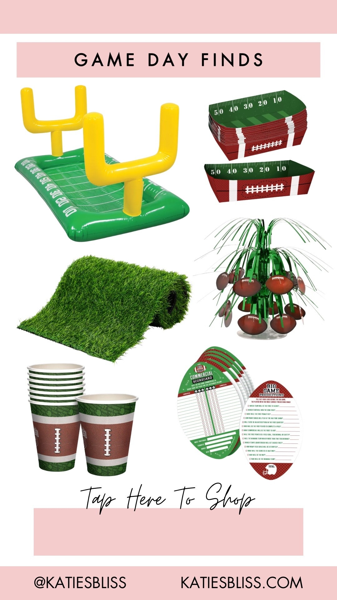 Game day finds ✨

Football. Game day. Super Bowl. Turf. Table setting. Cups. Centerpiece. 




#LTKHome #LTKSeasonal