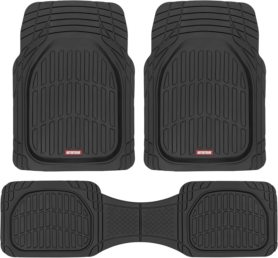 Motor Trend FlexTough Floor Mats for Cars, Deep Dish All-Weather Mats, Waterproof Trim-To Fit Aut... | Amazon (US)