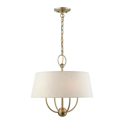 Desra 4 - Light Shaded Drum Pendant | Wayfair North America