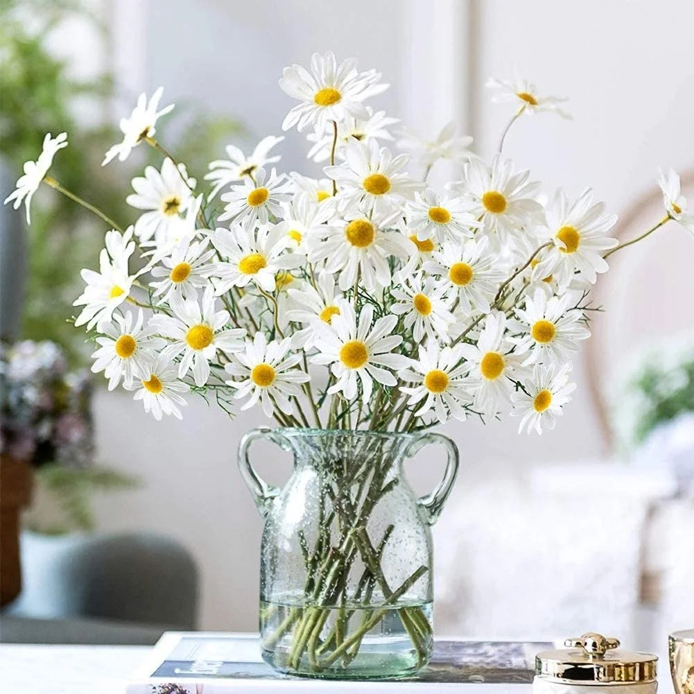 10 Pack Artificial Flowers, Silk Daisy, Artificial Gerbera Daisy for Home Decoration, Artificial ... | Walmart (US)