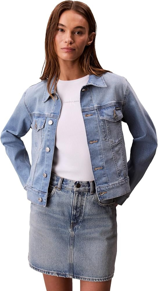 Calvin Klein Women's Classic Denim Trucker Jacket | Amazon (US)