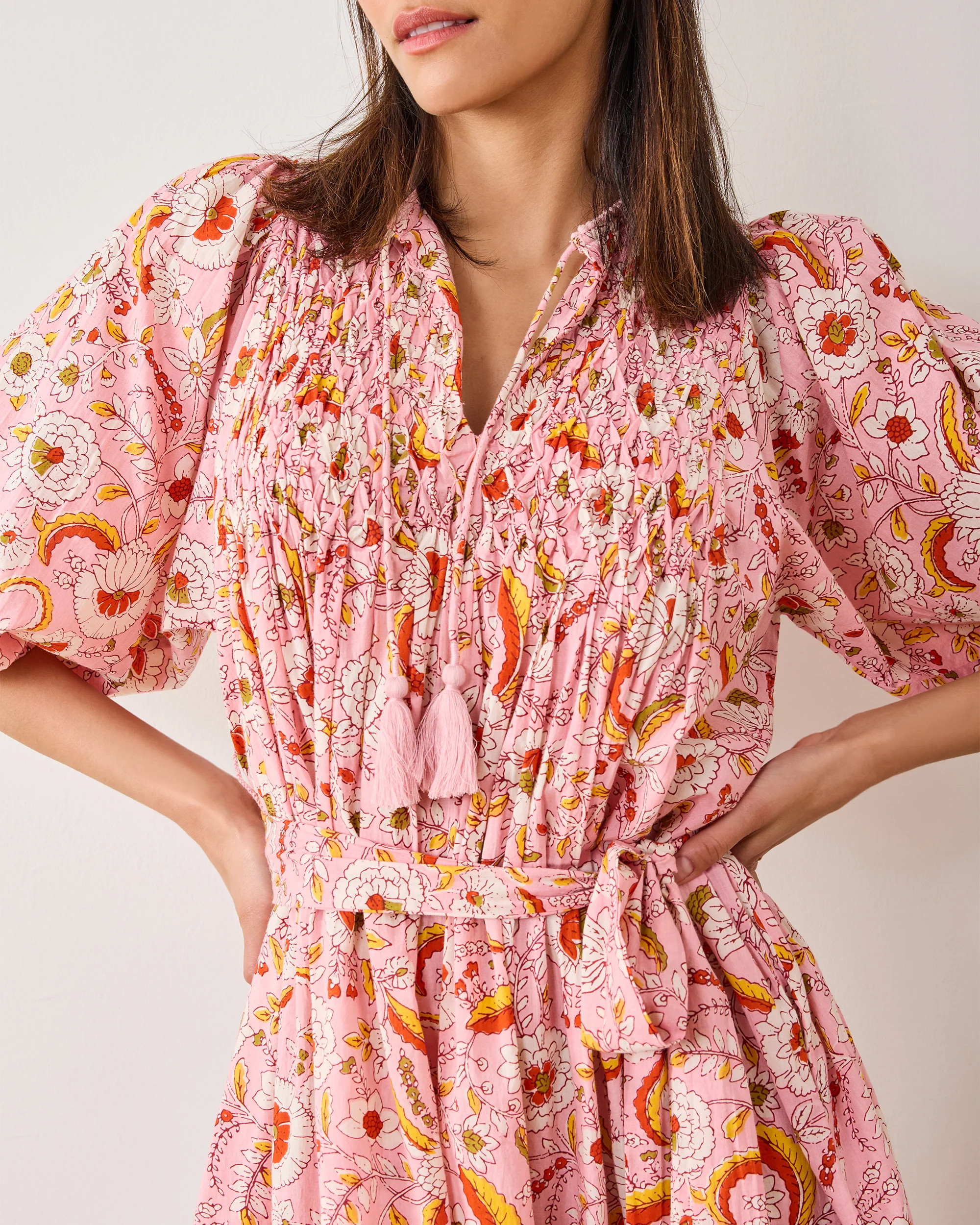 India Bloom - Artifact Dress - Soft Rose | Printfresh