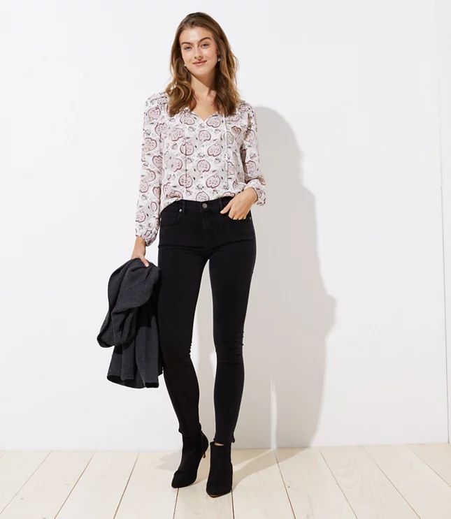 Modern Soft Skinny Jeans in Black | LOFT | LOFT