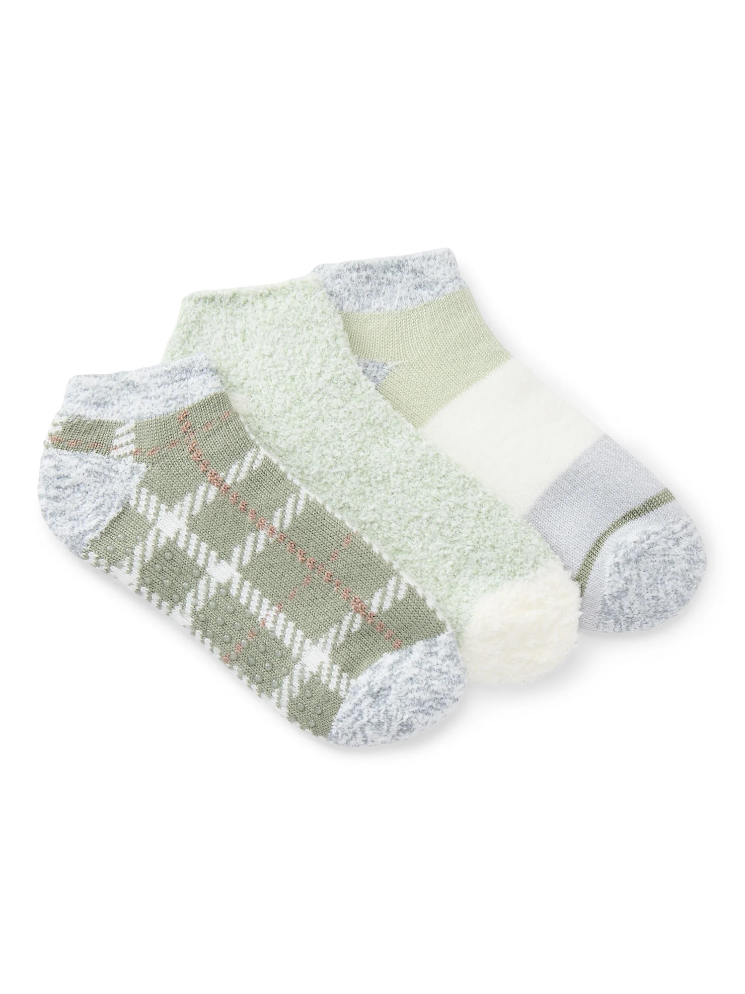 Joyspun Women's Double Layer Low Cut Lounge Socks, 3-Pack, Fits Shoe Sizes 4-10 | Walmart (US)