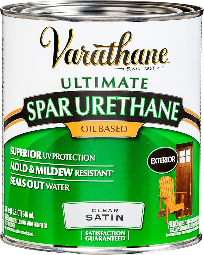 Rust-Oleum 9341 Ultimate Spar Urethane Oil Based, Quart, Satin | Amazon (US)