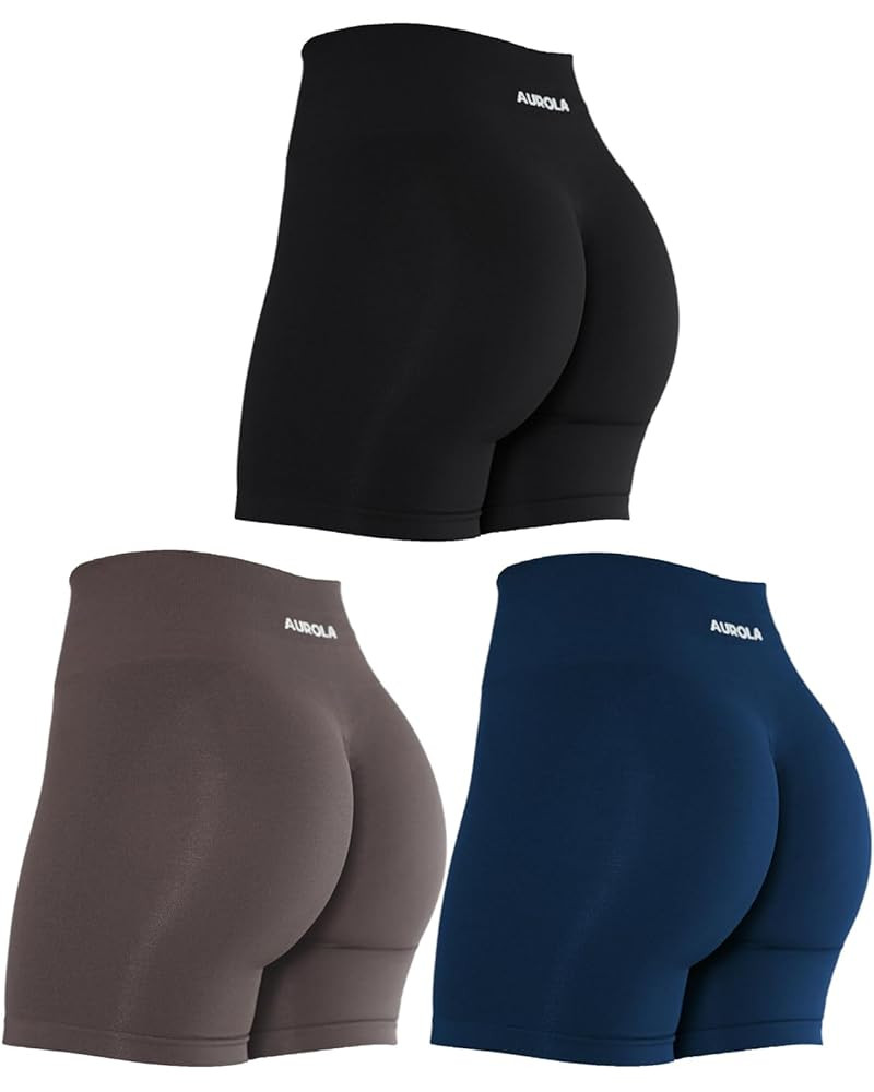 AUROLA Intensify Workout Shorts for Women Seamless Scrunch Short Gym Yoga Running Sport Active Ex... | Amazon (US)