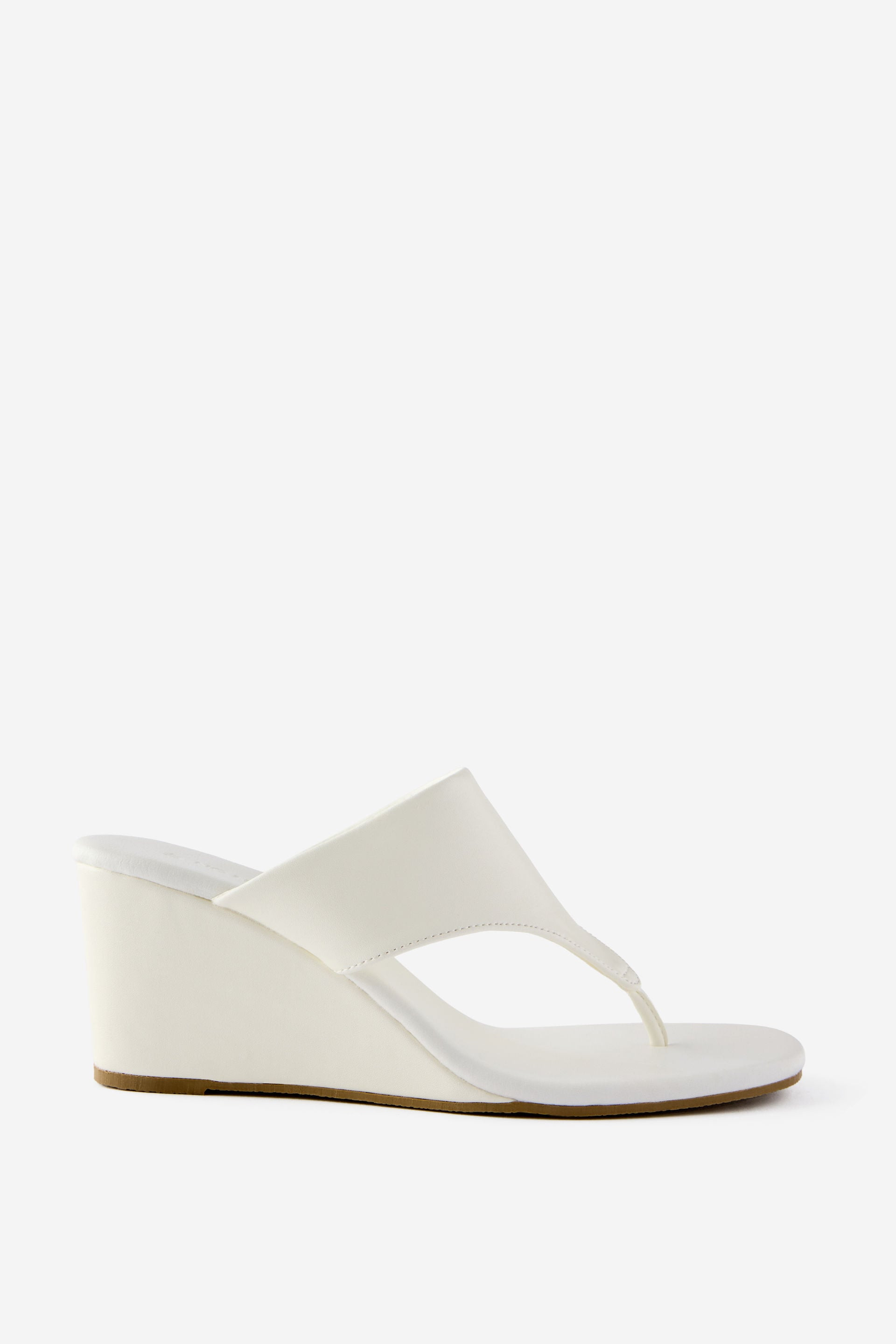 Rubi - Bobbie Flip Flop Wedge - White smooth | Cotton On (ANZ)