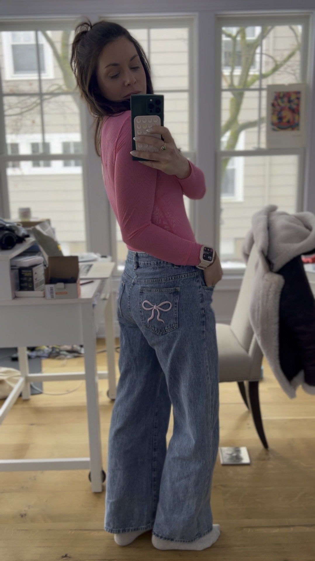 Lots of Valentine’s Day vibes today. A pink lace jumpsuit and one of my favorite recent Amazon finds: embroidered bow jeans 💕🎀

#LTKFindsUnder50 #LTKWatchNow #LTKSeasonal