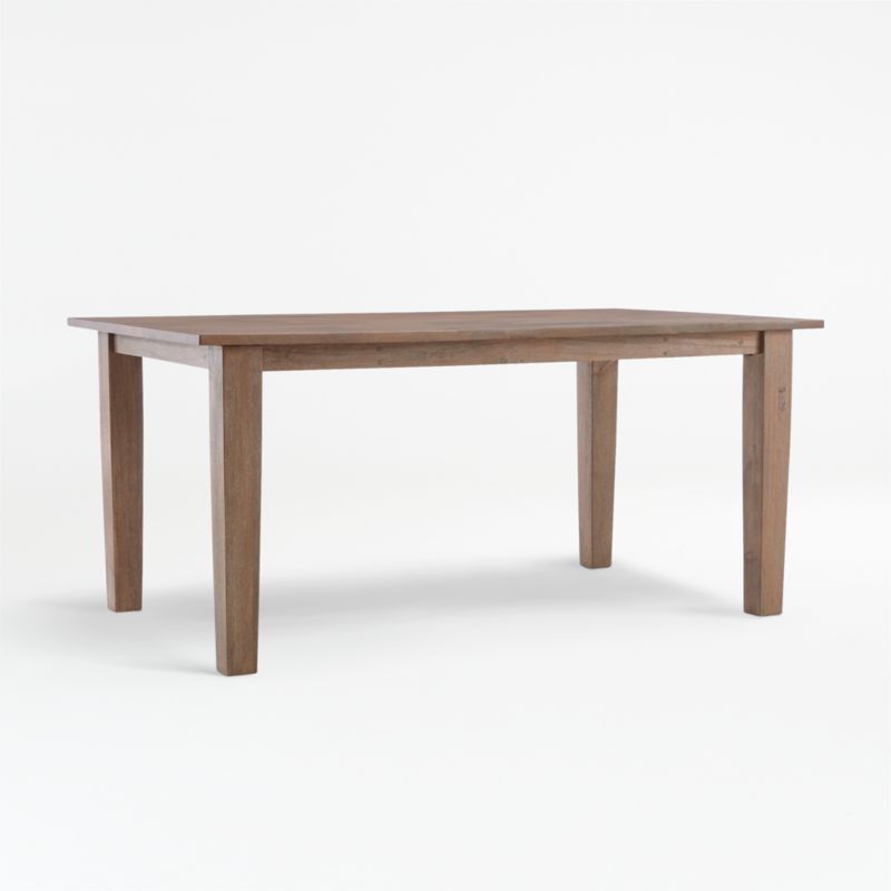 Basque 65" Weathered Light Brown Solid Wood Dining Table + Reviews | Crate & Barrel | Crate & Barrel