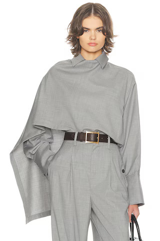 Helsa The Left Bank Layered Shirt in Grey Melange from Revolve.com | Revolve Clothing (Global)