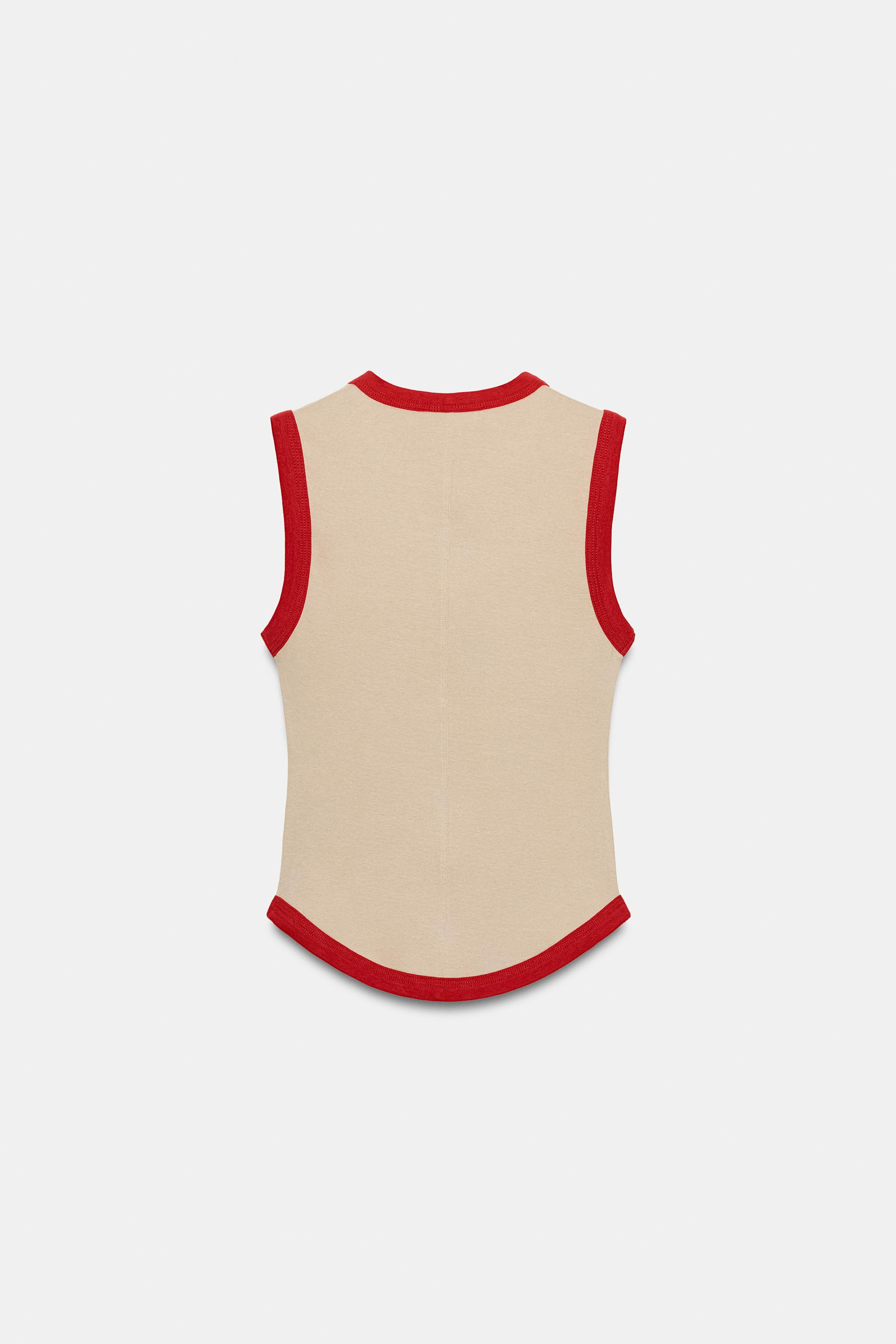 CONTRAST TRIM T-SHIRT | Zara US