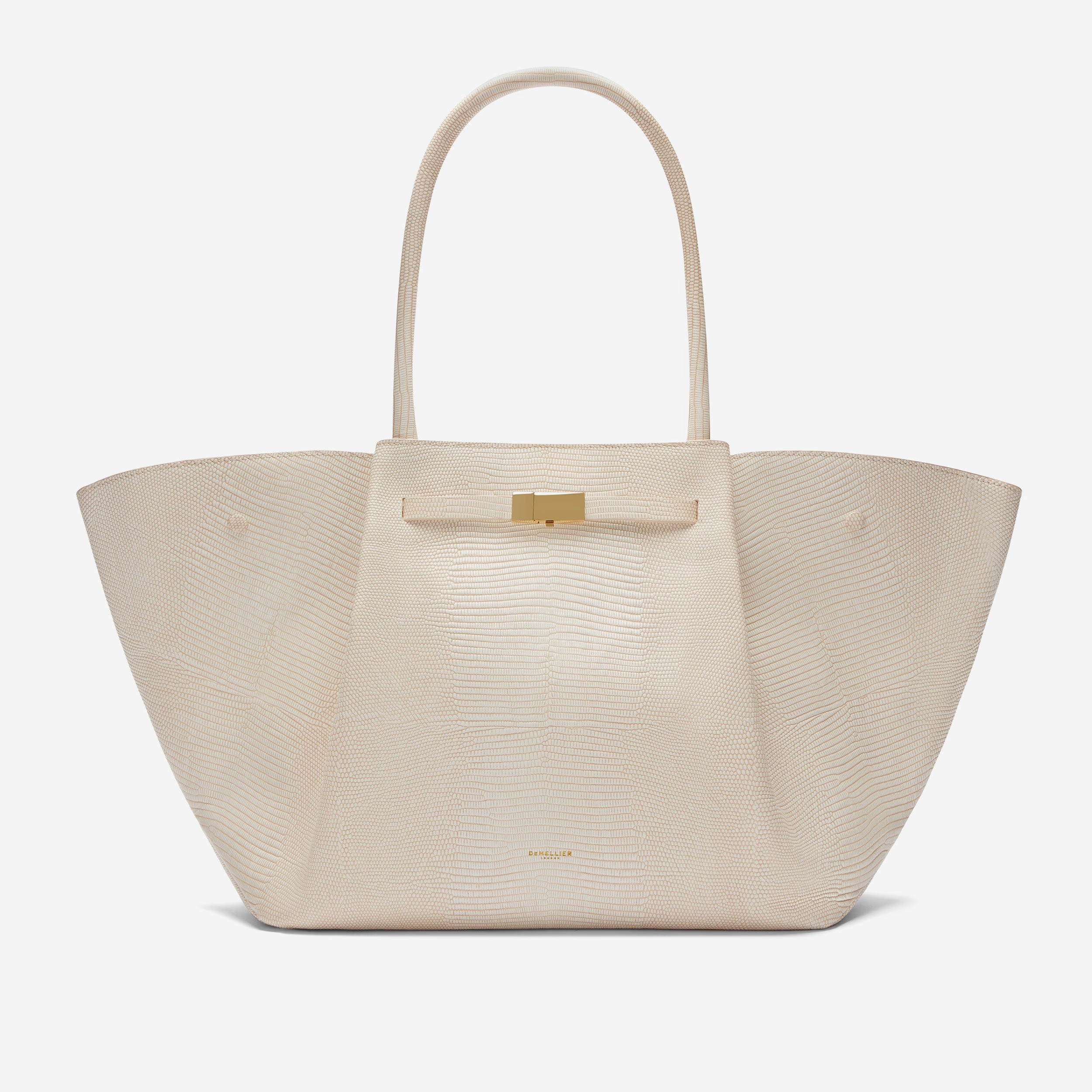 The New York | Ecru Lizard-Effect | Demellier | DeMellier