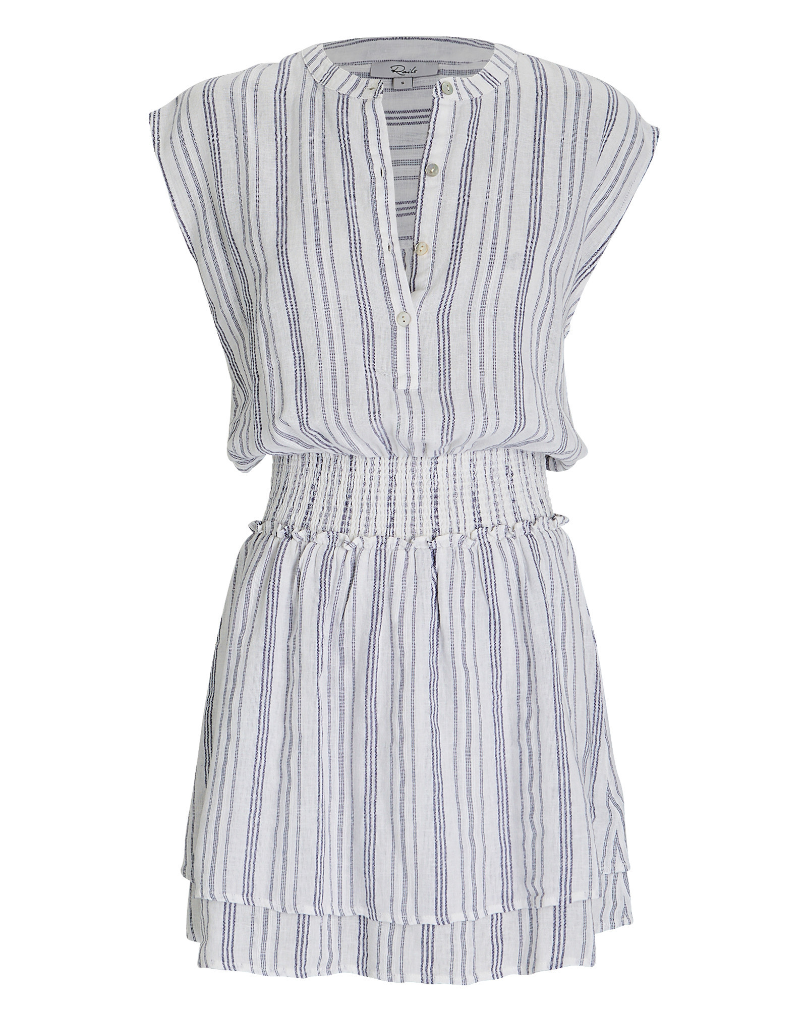 Rails Angelina Linen-Gauze Mini Dress, Multi XL | INTERMIX