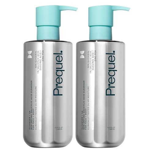 Prequel Skin Gleanser SA, Moisturizing Glycerin Face Wash,1% Salicylic Acid Face Cleanser, Unscented and Combination Skin Face Soap, 13.5 fluid ounce (Pack of 2) | Amazon (US)