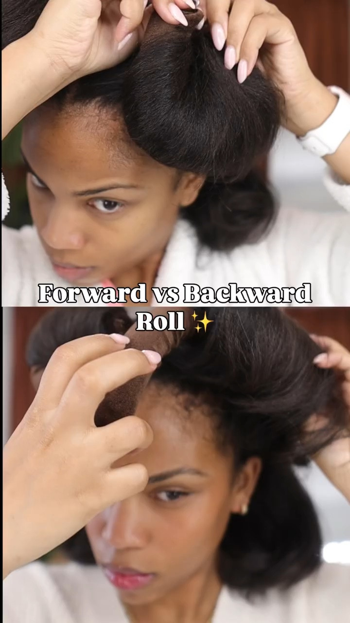 I’ve been trying to figure out which one I like better lol to be fair, the forward roll was done on fresher hair so it’s def got more curl to it! Lmk in the comments what you think!! Comment ROLLER for a link to these velvet rollers!

#silkpress #naturalhair