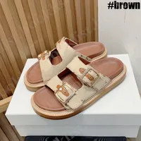 Letters C Sandals Fashion Designer Real Leather Shoes For Women Size EU35-40 | DHGate