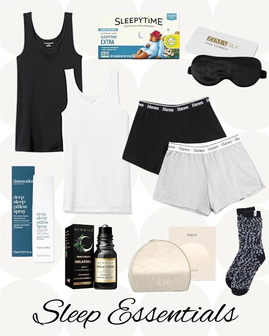 Amazon sleep essentials I’m loving lately. 🤍 Cozy, practical finds that make bedtime feel a little more relaxing. The kind of everyday favorites you’ll actually use. 💤

Amazon finds, sleep essentials, cozy home, bedroom favorites, bedtime routine, everyday finds

#LTKselfcare #LTKmomlife #LTKHome