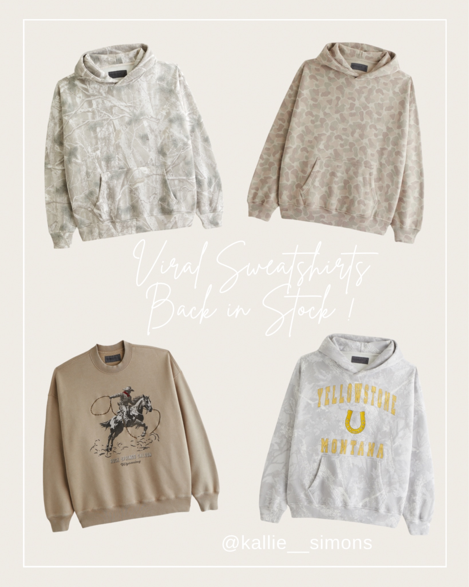 Viral camo hoodie is back in stock! 
Camo sweatshirt 
Camo hoodie 
Abercrombie camo 
Western crewneck 
Duck camo 
Back in stock 
Viral finds 
Yellowstone 


#LTKMostLoved #LTKSeasonal #LTKStyleTip