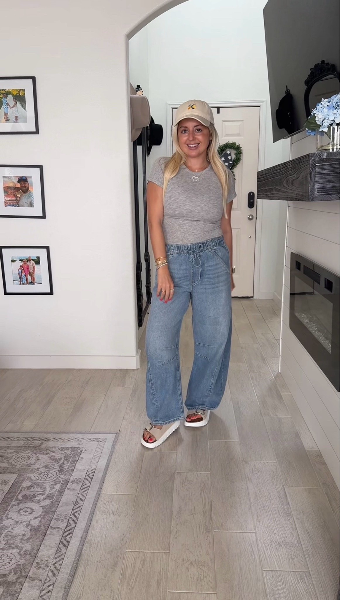 Casual comfy ootd 
Small tee
Jeans xs petite
Sandals tts

#LTKootd #LTKSaleAlert