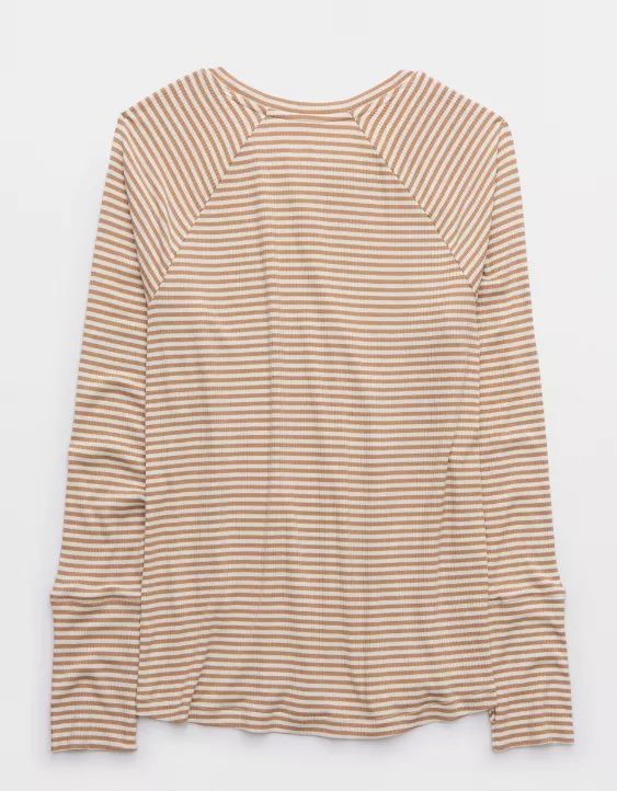 OFFLINE By Aerie Thumbs Up Ribbed Long Sleeve T-Shirt | Aerie