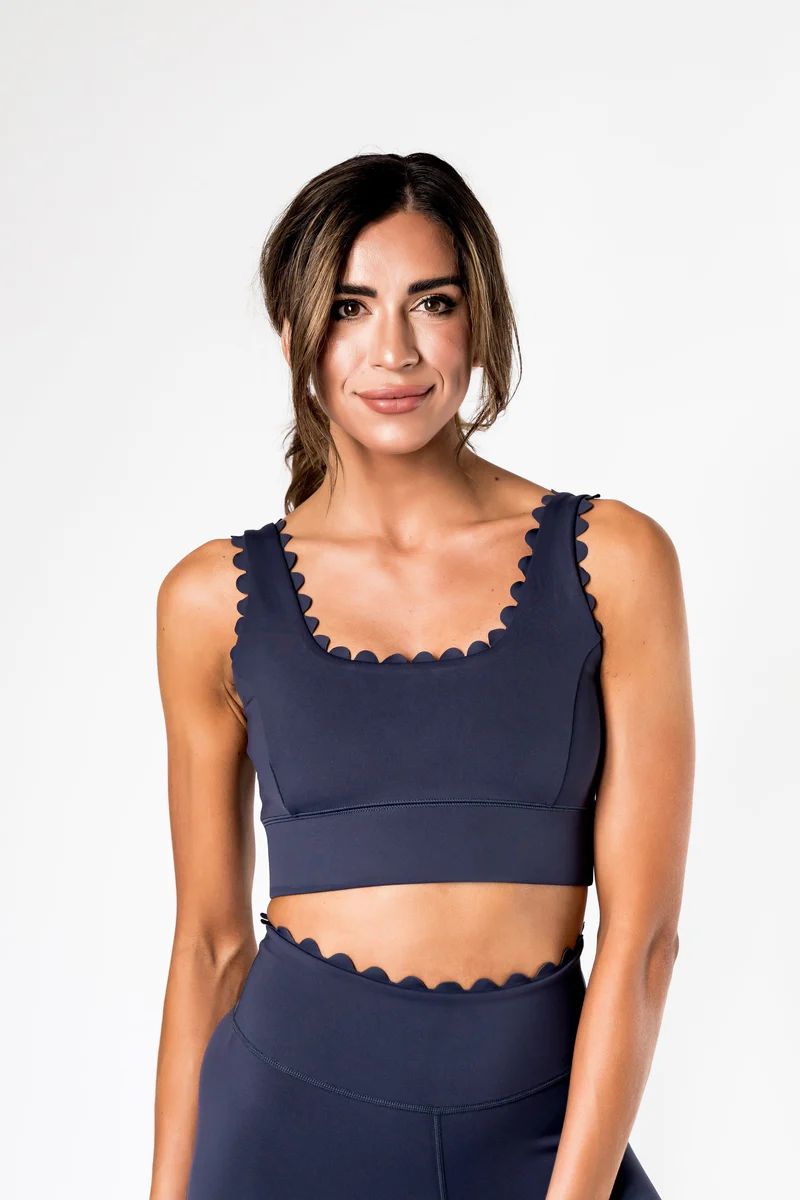 Scallop Power Bra - Baritone Blue | IVL COLLECTIVE