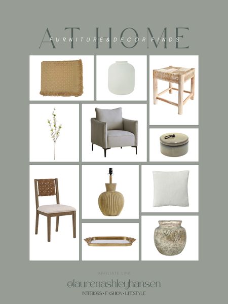 Such beautiful organic, neutral, and earthy toned pieces from At Home! I love this small accent chair—it reminds me of ours that we have in our great room but for a fraction of the price! 

#LTKstyletip #LTKhome
