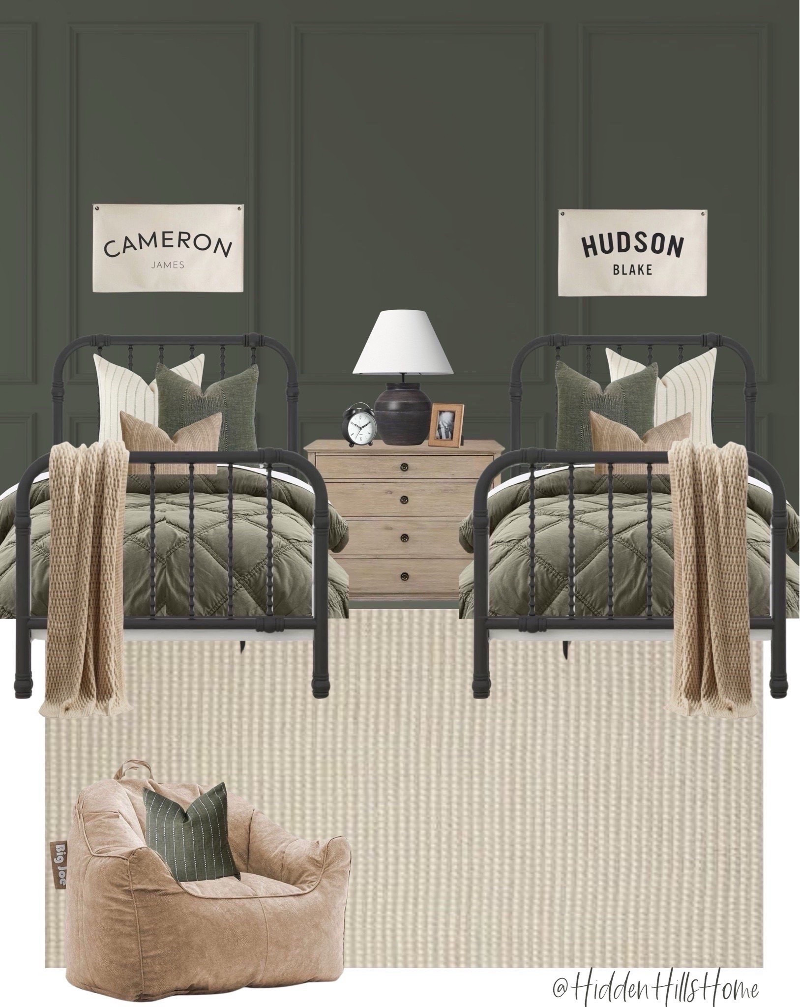 Green shared boys bedroom mood board, little boys room design ideas, moody boys bedroom inspo #boy 


#LTKKids #LTKHome #LTKGiftGuide