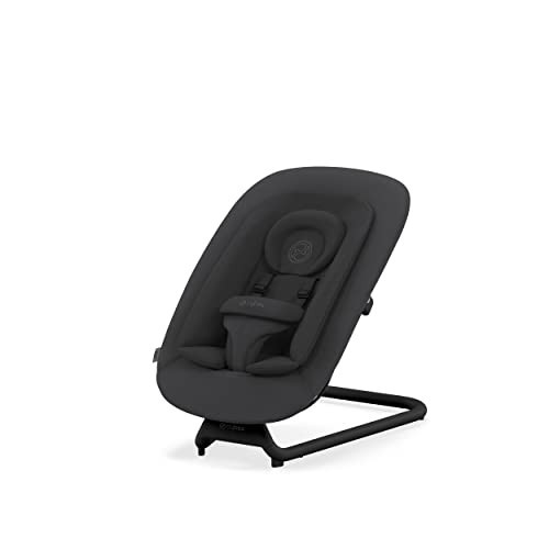 Cybex Lemo Self-Bouncing Baby Bouncer for Playing and Relaxing with Adjustable Harness and Breathable Mesh Backrest, Comfort Inlay with Head Hugger, and Stand, Stunning Black | Amazon (US)