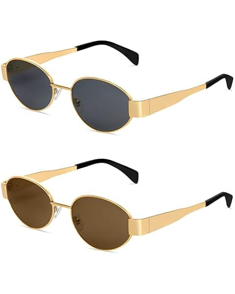SOJOS Retro Oval Sunglasses for Women Men Trendy Sun Glasses Classic Shades UV400 Protection SJ12... | Amazon (US)