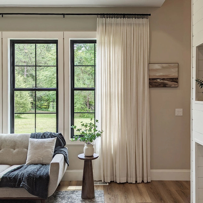 Cotton Linen Semi Sheer Curtains | Curtarra