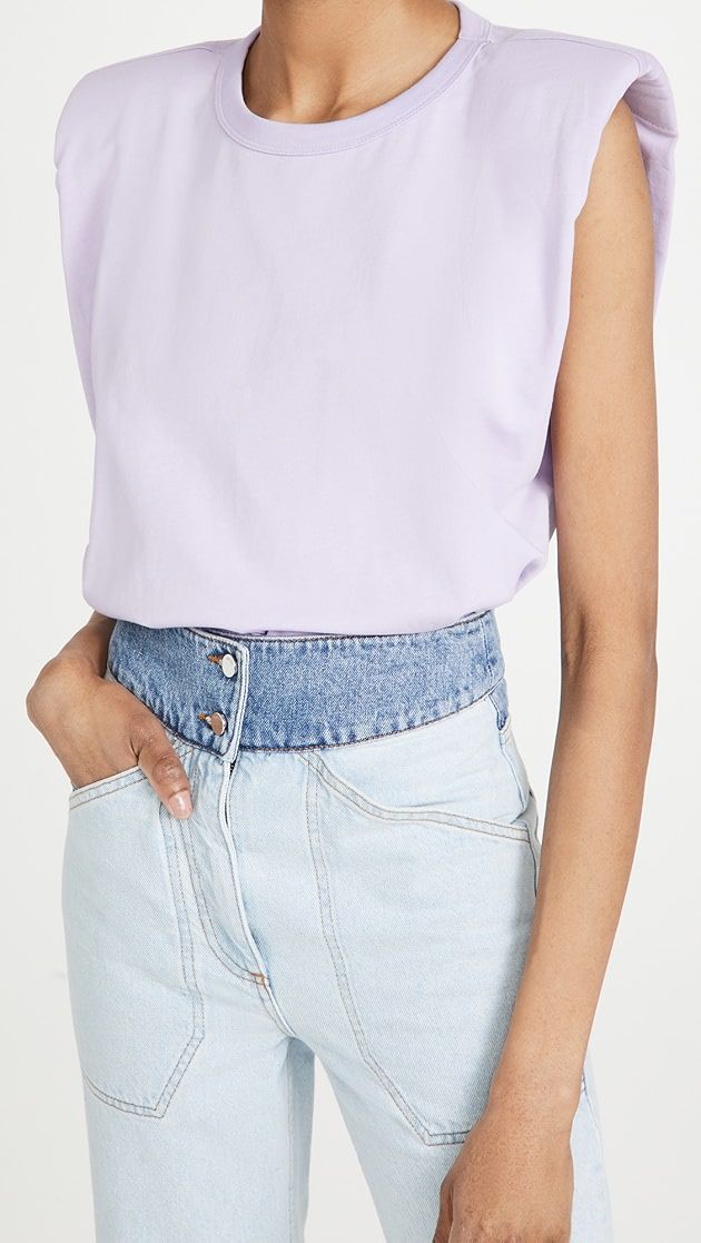 Padded Shoulder T-Shirt | Shopbop