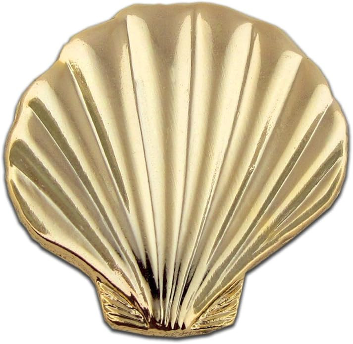 PinMart Gold Plated Sea Shell Ocean Animal Lapel Pin | Amazon (US)