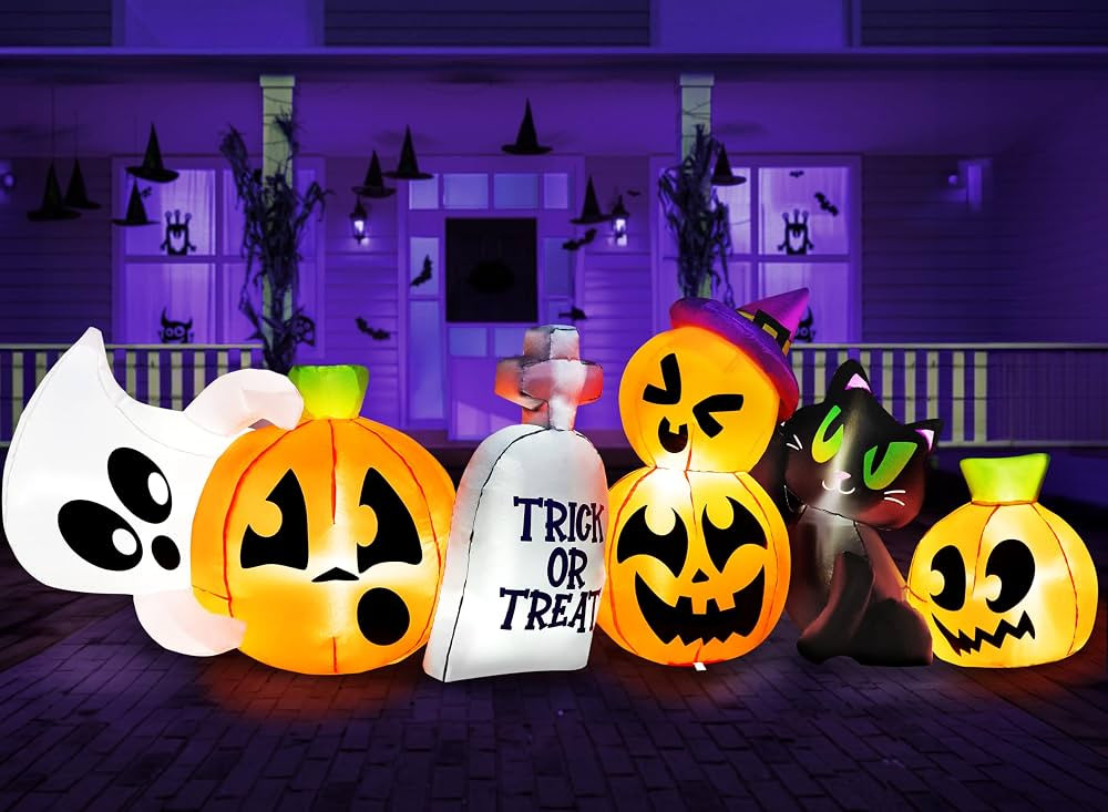 Joiedomi 8 FT Long Halloween Inflatables Outdoor Decoration, Halloween Blow Up Decorations Outsid... | Amazon (US)