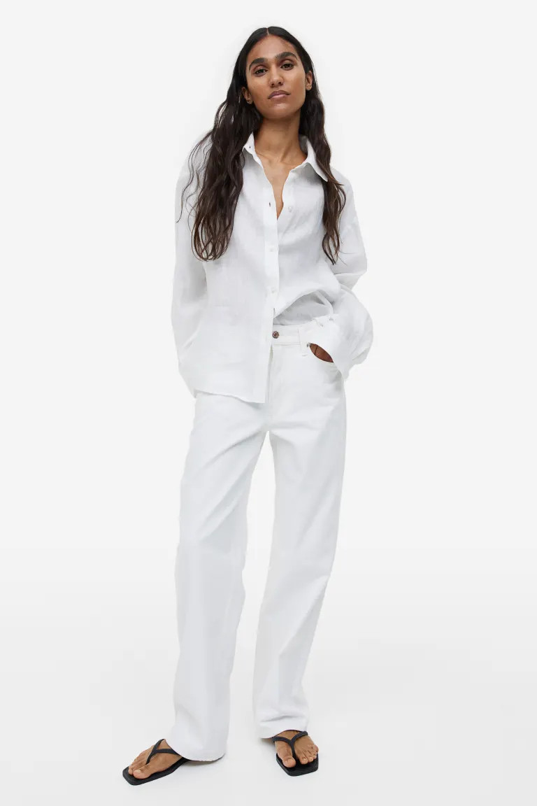 Linen shirt blouse | H&M (DE, AT, CH, NL, FI)