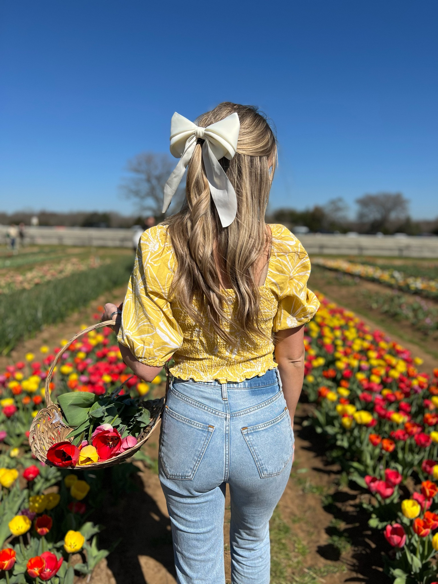 Summer outfit brunch outfit yellow top crop top bow white bow church outfit Abercrombie target tulips Abercrombie jeans 

#LTKSeasonal #LTKfindsunder50 #LTKstyletip