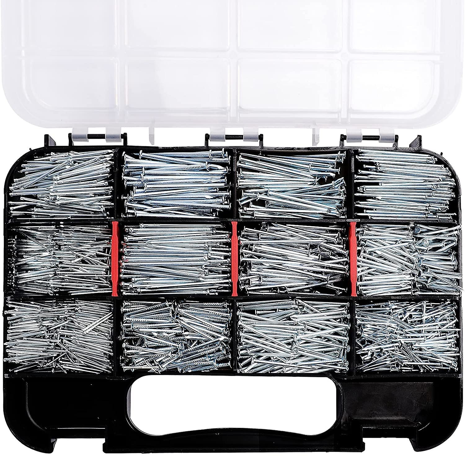 HongWay 1500pcs Hardware Nails Assortment Kit, Galvanized Nail, Assorted 12 Sizes Wire and Common... | Amazon (US)