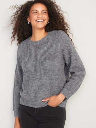 Heathered Cozy Shaker-Stitch Pullover Sweater for Women | Old Navy (US)