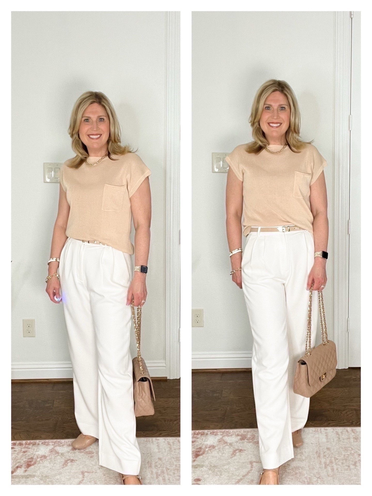 Super comfy wide leg pant by @abercrombie & Fitch.😍 Fits tts. Great for dressing up or down. High rise with lovely pleating. Has pockets and a partially elastic waistband. They are on sale! 🙌

I’m wearing with a cute sweater top from Amazon, in the color beige and under $10!!  Several lovely options for colors!

Shoes are Dolce Vita Reyes ballet flats in the color bamboo suede. Love the fit, runs tts. 😘

#LTKFindsUnder100 #LTKParties #LTKShoeCrush #LTKFindsUnder50 #LTKStyleTip #LTKItBag #LTKxAbercrombie

#LTKMidsize #LTKSaleAlert #LTKWorkwear #LTKOver40 #LTKTravel #LTKootd #LTKselfcare