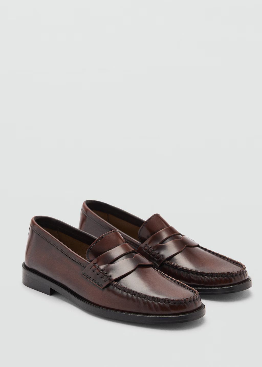 Leather moccasin | MANGO (US)