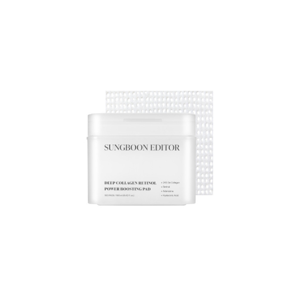 SUNGBOON EDITOR - Deep Collagen Retinol Power Boosting Pad - 190ml/100pads | STYLEVANA