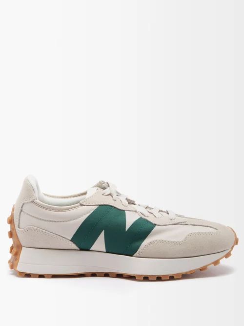 New Balance - 327 Nylon And Suede Trainers - Womens - White | Matches (US)
