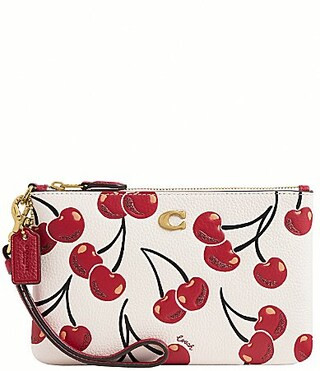 COACH Cherry Print Essential Small Wristlet - Chalk Multi | Dillard's