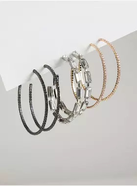 Pave Hoop Earring Set | Torrid (US & Canada)