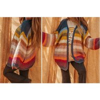 Hippie Boho Vegan Chunky Rainbow Sweater, Hand Crocheted Oversized Fit 90S 80S 70S Inspired Colorful | Etsy (US)