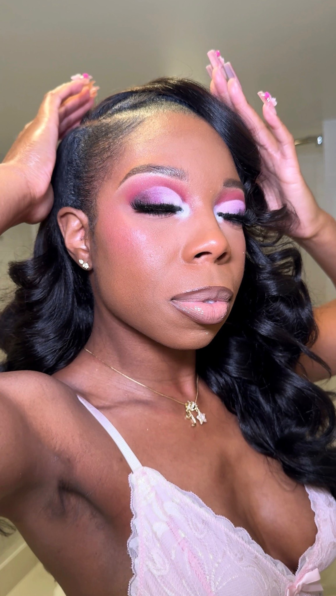 I still can’t believe they are about to discontinue the NARS soft matte complete foundation, do you see the material?! 😩 if you love a good matte foundation, definitely grab it while it’s still available on NARS.

I’m wearing it in the shade Macao, mixed with a little bit of the Pat McGrath foundation in D 29 🤎.

I’m still dreaming of this pink ombré cut crease eyeshadow look I did for my birthday makeup this year.￼

I’m going to have to do it again soon and wear it with a cute spring outfit lol.

Check out my previous posts for a tutorial on how I did this makeup look!

#LTKBeauty