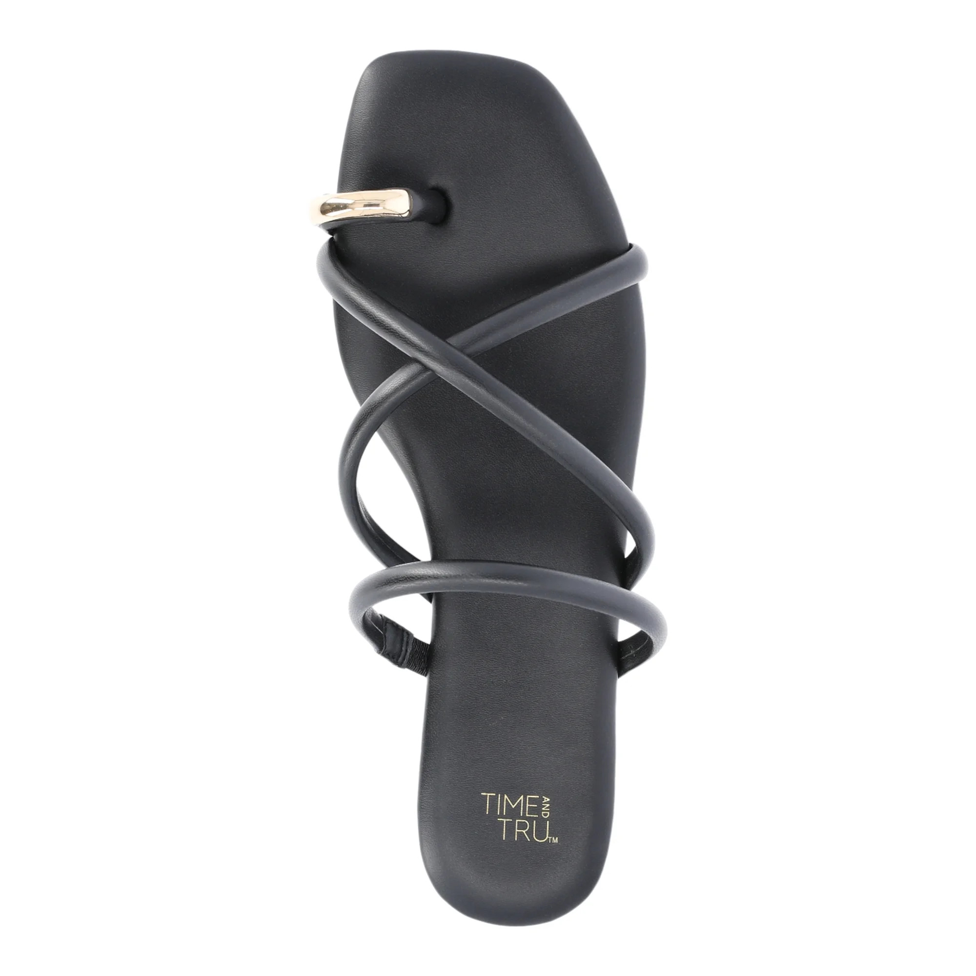 Time and Tru Women’s Strappy Hardware Toe Ring Sandals | Walmart (US)
